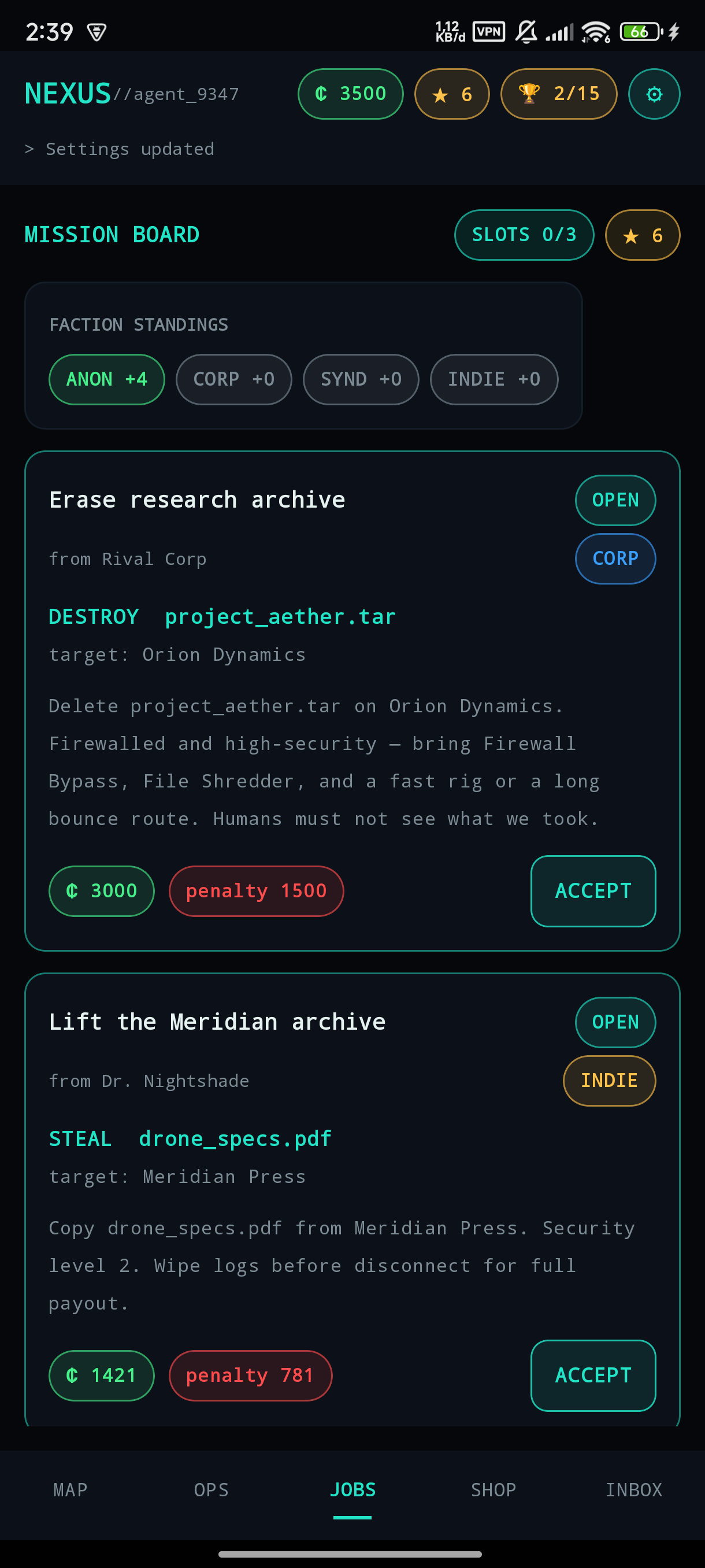 NEXUS jobs board