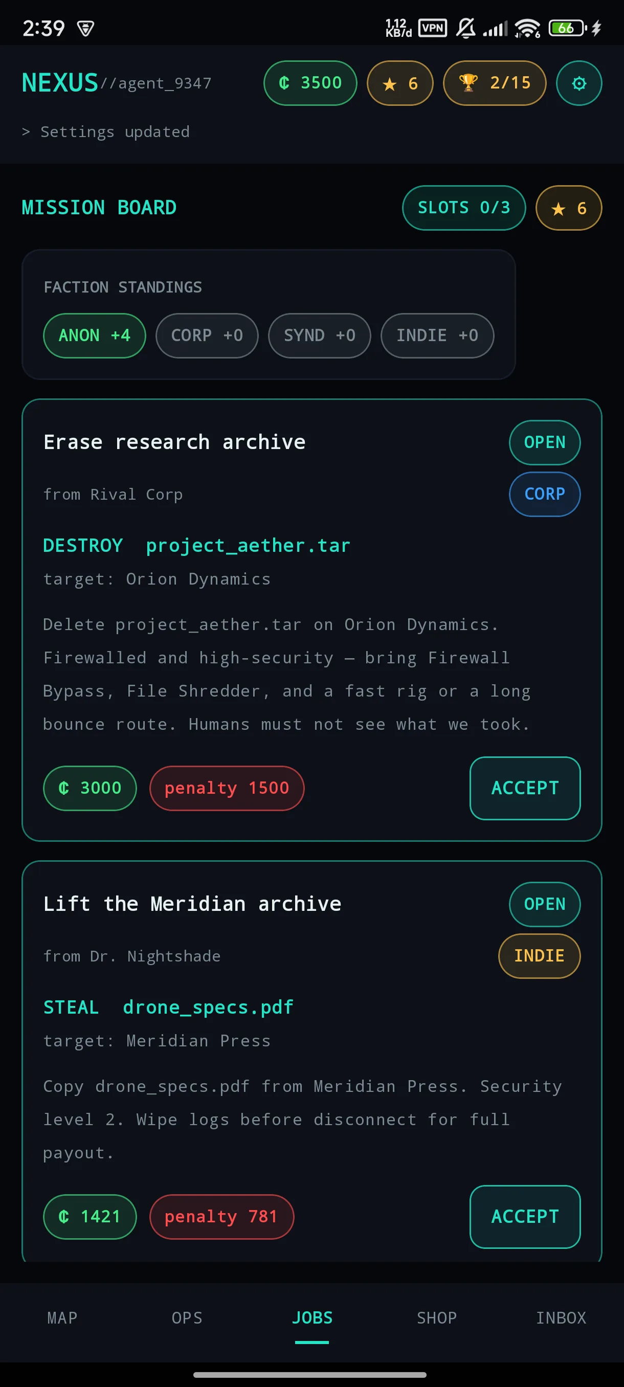 NEXUS jobs board